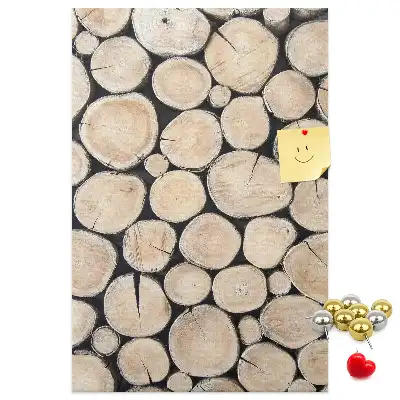 Korktafel Holzstümpfe