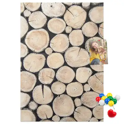 Korktafel Holzstümpfe