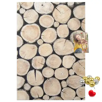Korktafel Holzstümpfe