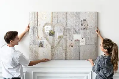 Bilder-Korktafel mit romantischem Love-Spruch