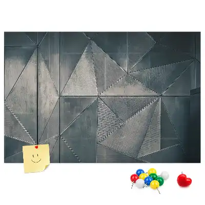 Kork Pinnwand Metallabstraktion