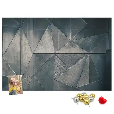 Kork Pinnwand Metallabstraktion