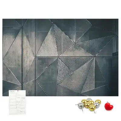 Kork Pinnwand Metallabstraktion