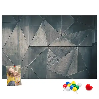 Kork Pinnwand Metallabstraktion