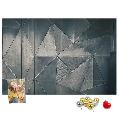 Kork Pinnwand Metallabstraktion