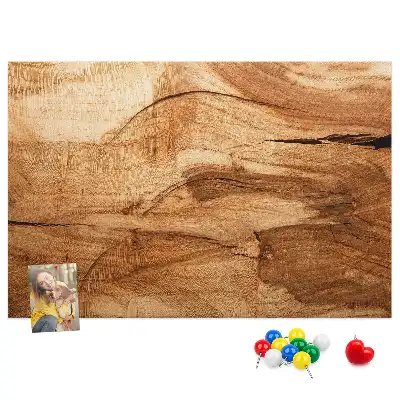 Bedruckte Korkplatte mit Holzoptik