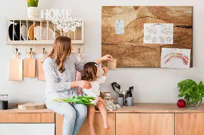 Bedruckte Korkplatte mit Holzoptik