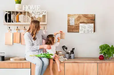Bedruckte Korkplatte mit Holzoptik