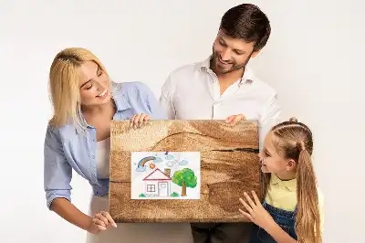 Bedruckte Korkplatte mit Holzoptik