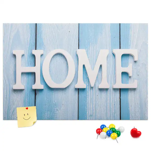 Kork-Pinnwand mit Schriftzug Home