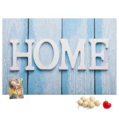 Kork-Pinnwand mit Schriftzug Home