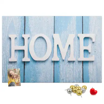 Kork-Pinnwand mit Schriftzug Home