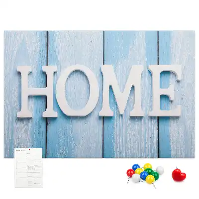 Kork-Pinnwand mit Schriftzug Home