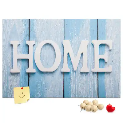 Kork-Pinnwand mit Schriftzug Home