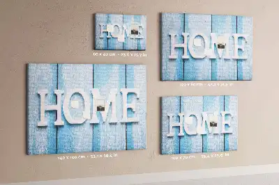 Kork-Pinnwand mit Schriftzug Home