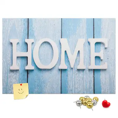 Kork-Pinnwand mit Schriftzug Home