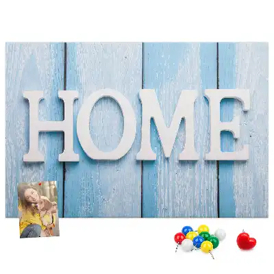 Kork-Pinnwand mit Schriftzug Home