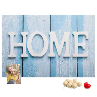 Kork-Pinnwand mit Schriftzug Home