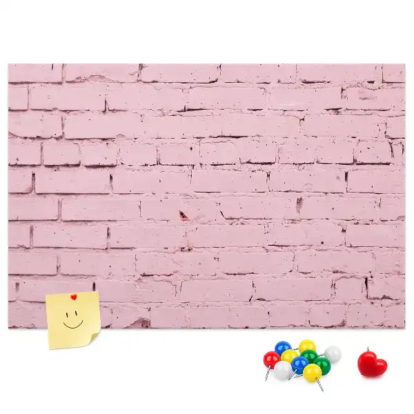 Bedruckte Korkplatte mit Ziegelwand-Motiv