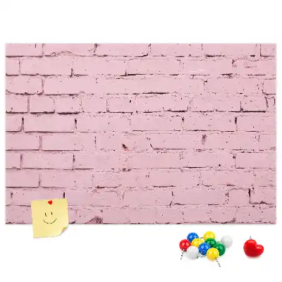Bedruckte Korkplatte Ziegel Wand