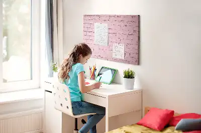 Bedruckte Korkplatte mit Ziegelwand-Motiv