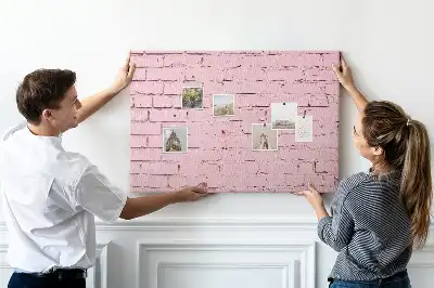 Bedruckte Korkplatte mit Ziegelwand-Motiv