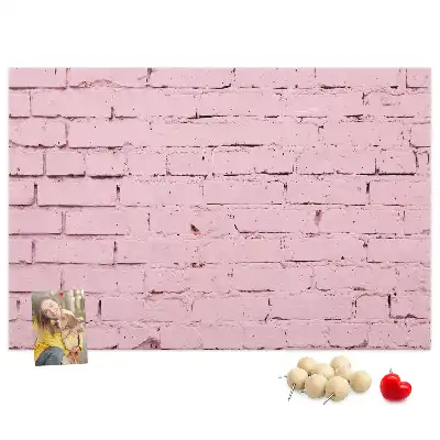 Bedruckte Korkplatte mit Ziegelwand-Motiv