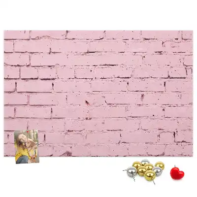 Bedruckte Korkplatte mit Ziegelwand-Motiv