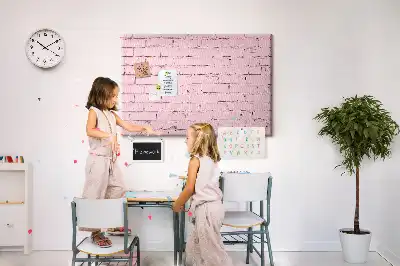 Bedruckte Korkplatte mit Ziegelwand-Motiv