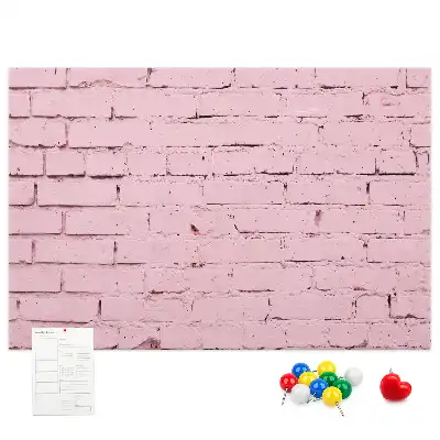 Bedruckte Korkplatte mit Ziegelwand-Motiv