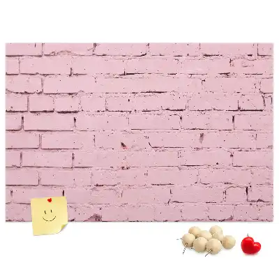 Bedruckte Korkplatte mit Ziegelwand-Motiv