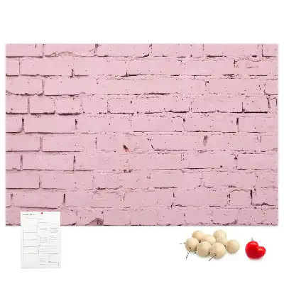 Bedruckte Korkplatte mit Ziegelwand-Motiv