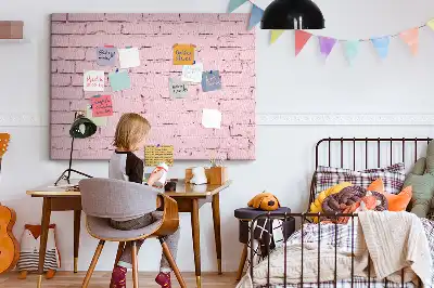 Bedruckte Korkplatte mit Ziegelwand-Motiv