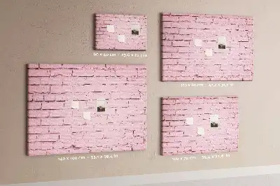 Bedruckte Korkplatte mit Ziegelwand-Motiv