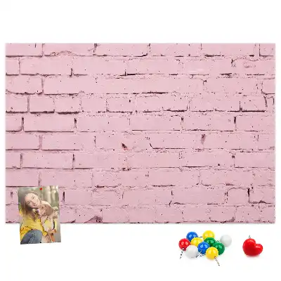 Bedruckte Korkplatte mit Ziegelwand-Motiv