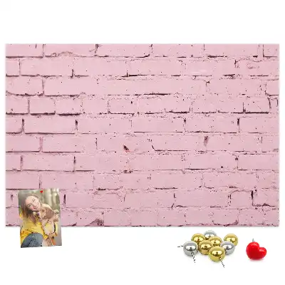 Bedruckte Korkplatte mit Ziegelwand-Motiv
