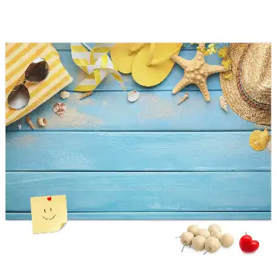 Kork-Pinnwand im Strand-Design