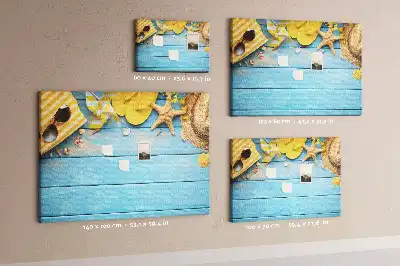 Kork-Pinnwand im Strand-Design