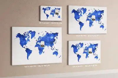 Pinnwand Weltkarte im Kosmos Design
