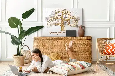 Bilder-Korktafel mit Motiv Alter Familienstammbaum