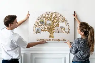 Bilder-Korktafel mit Motiv Alter Familienstammbaum