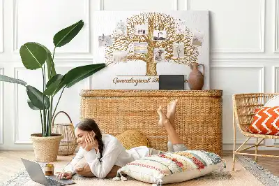 Bilder-Korktafel mit Motiv Alter Familienstammbaum
