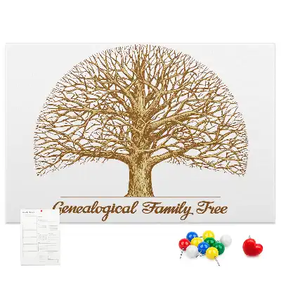 Bilder-Korktafel mit Motiv Alter Familienstammbaum