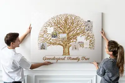 Bilder-Korktafel mit Motiv Alter Familienstammbaum