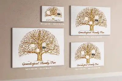 Bilder-Korktafel mit Motiv Alter Familienstammbaum
