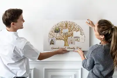 Bilder-Korktafel mit Motiv Alter Familienstammbaum