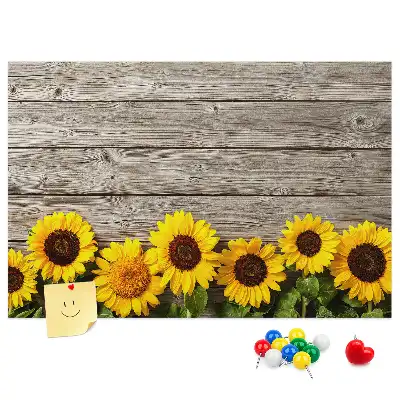 Pinnwand mit Sonnenblumenmotiv