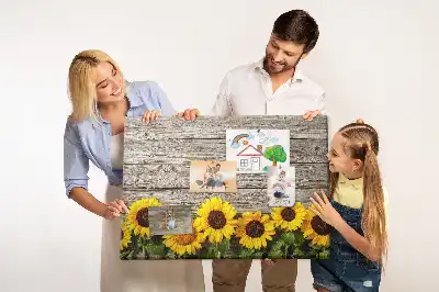 Pinnwand mit Sonnenblumenmotiv