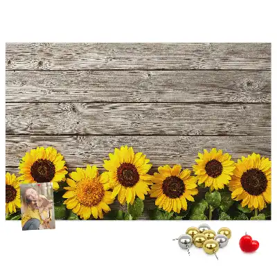 Pinnwand mit Sonnenblumenmotiv