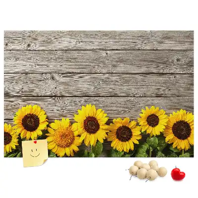 Pinnwand mit Sonnenblumenmotiv